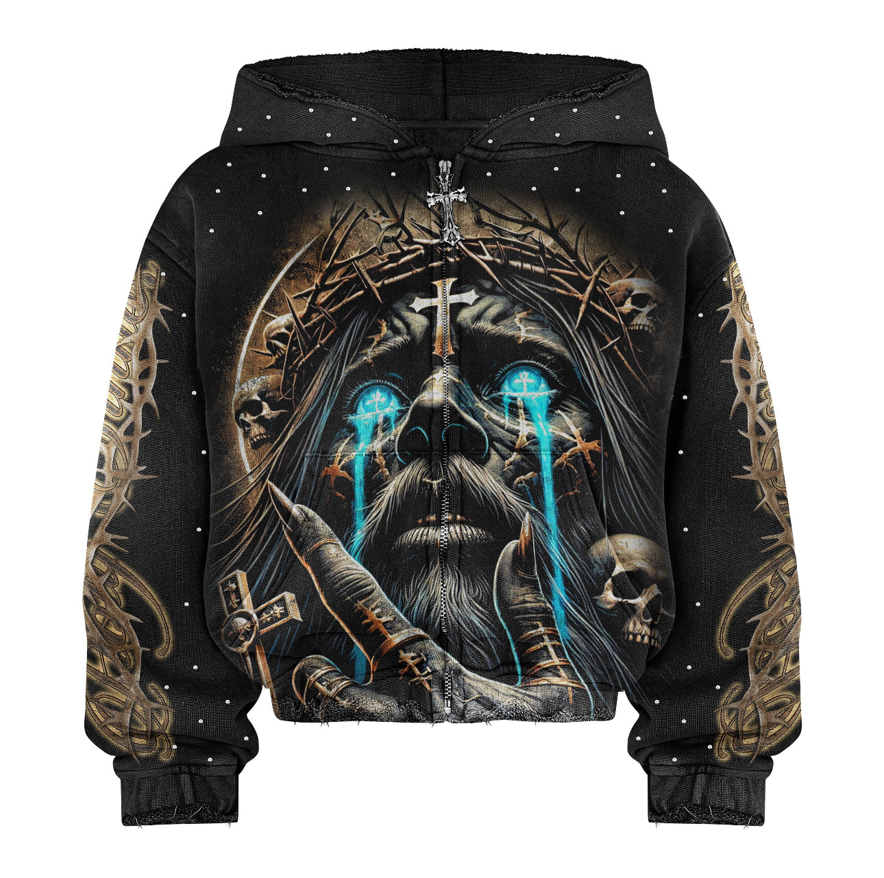 Crown of Thorns Zip Up Hoodie