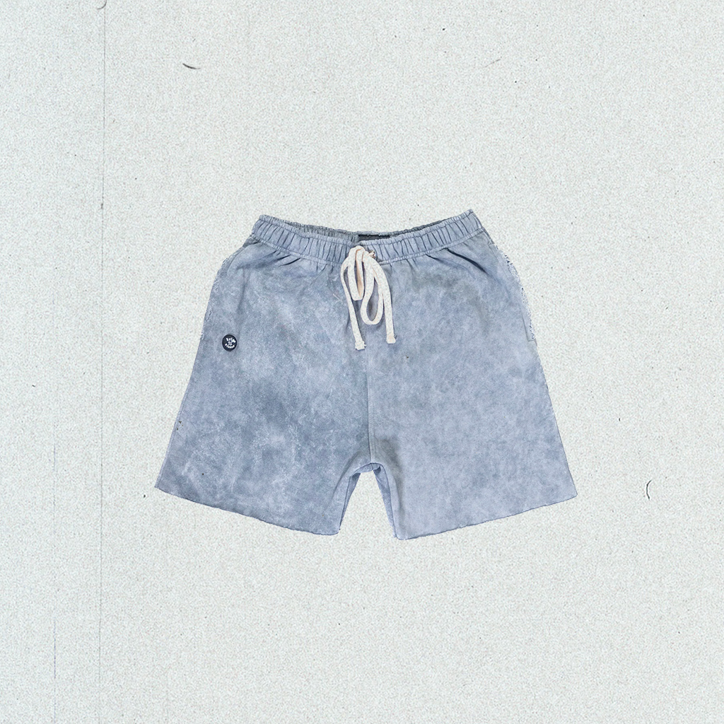 Grey Acid Wash Shorts