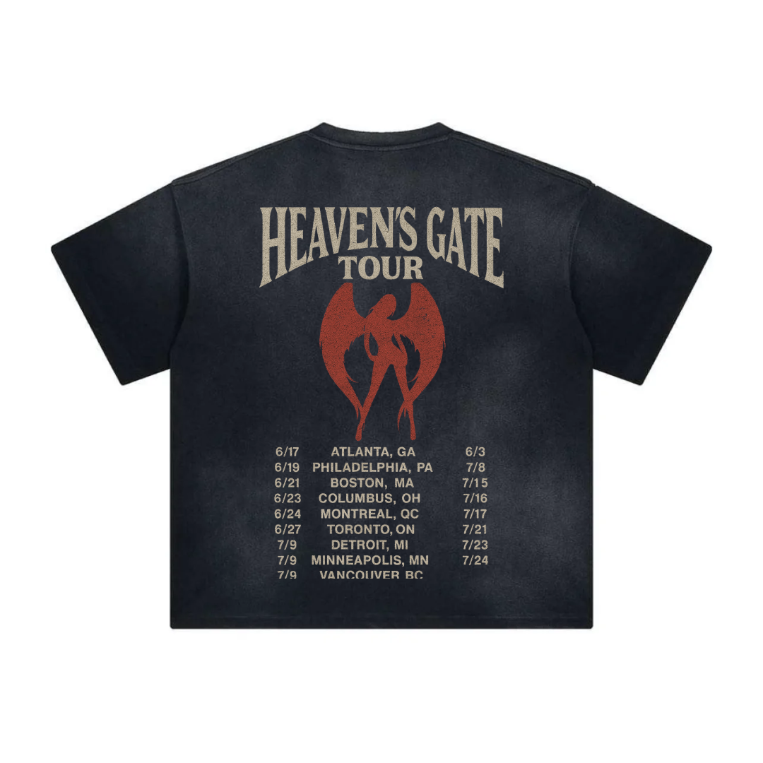 SOS '25 PRE-ORDER TAINTED ANGEL -HEAVEN'S GATES TOUR SUNFADED T-SHIRT