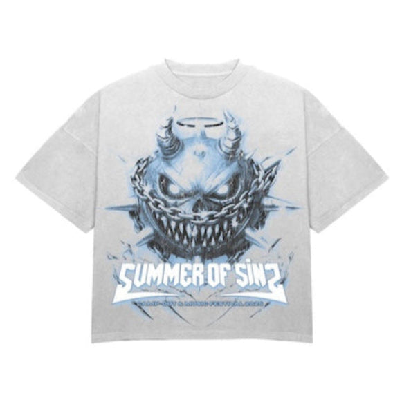 SOS '25 PRE-ORDER- DEMON CHAIN GREY TEE