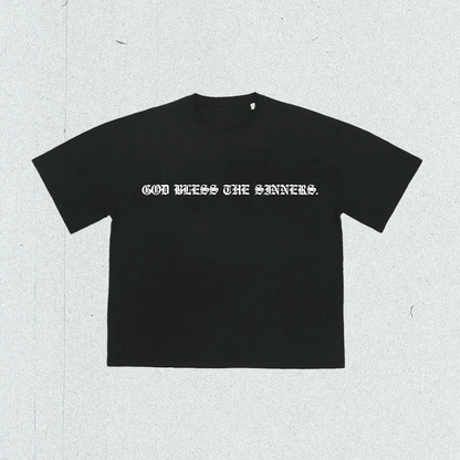 GOD BLESS THE SINNERS T-SHIRT (black)