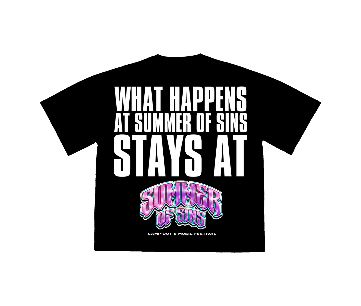 SOS - WHAT HAPPENS TEE (BLACK)